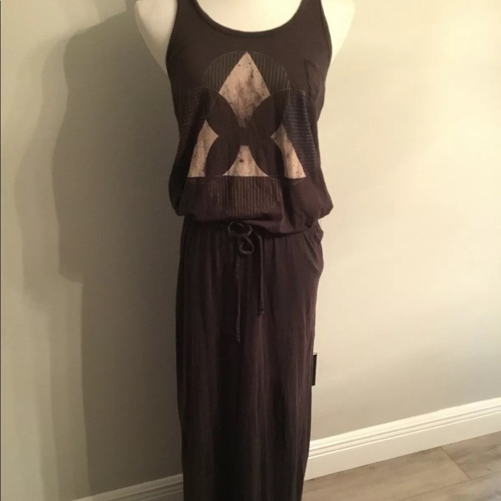 Rare Rebel Yell Brown Maxi Dress